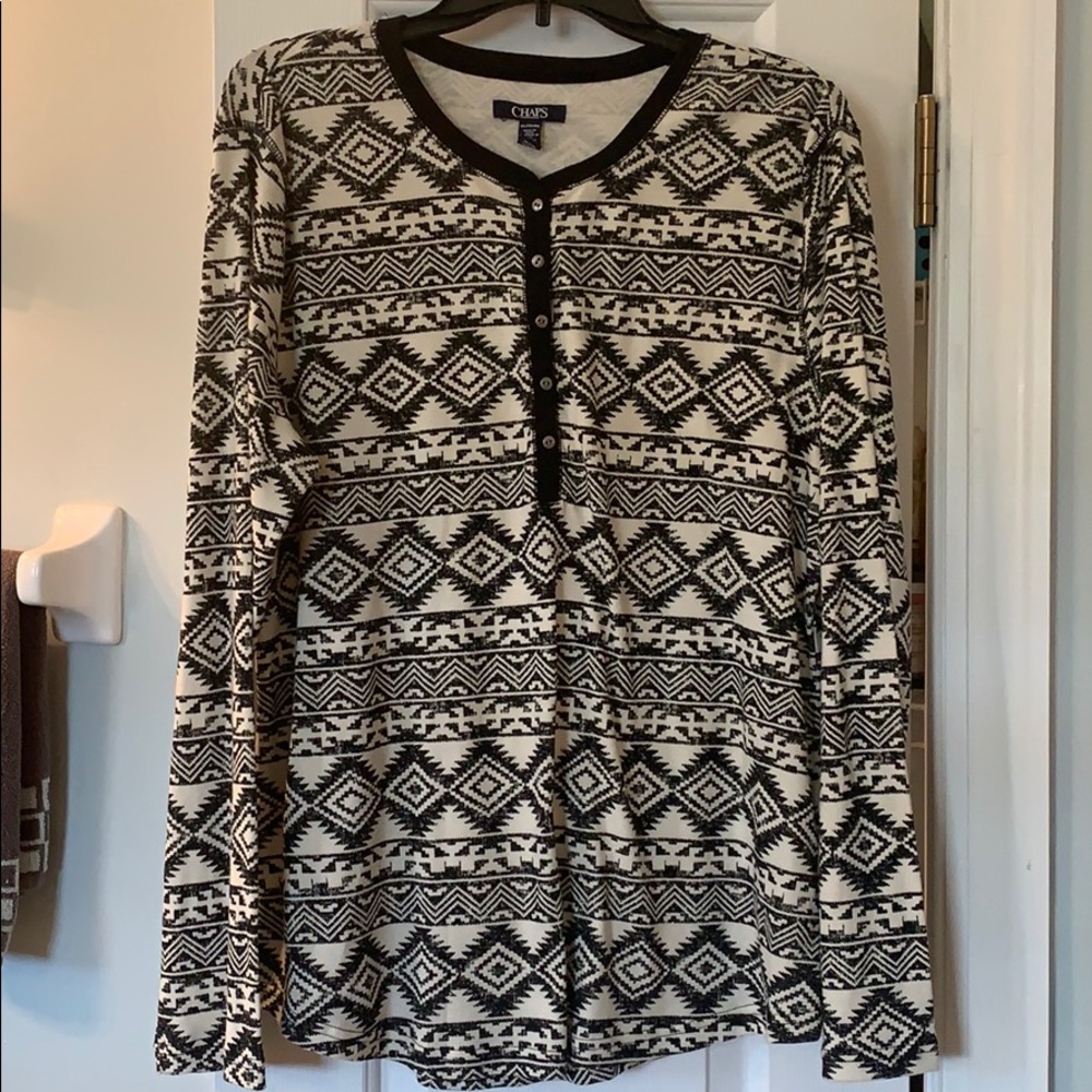NWT Chaps long sleeve top SZ XXL